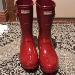 Hunter boots, worn once